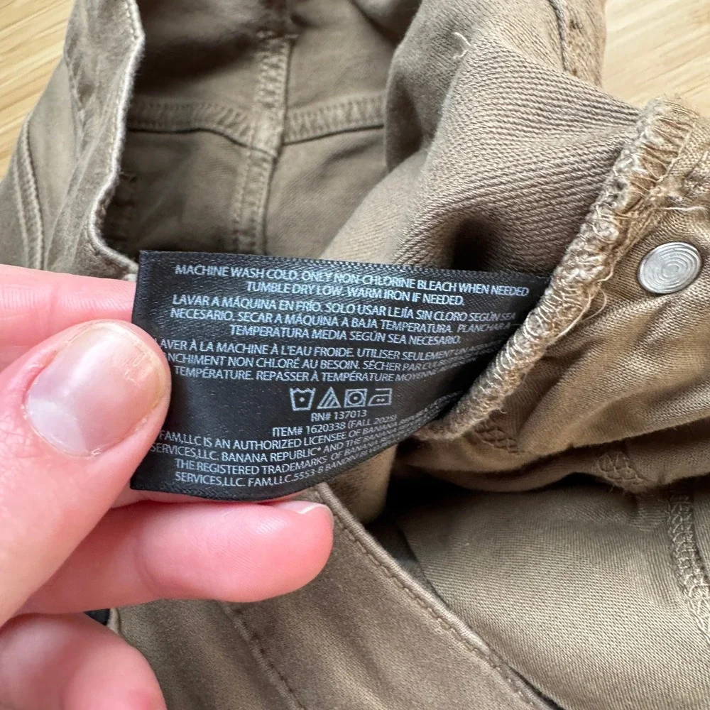 Banana‎ Republic Mens 32x32 Khaki Brown 5-Pocket Chino Traveler Pants 1620338